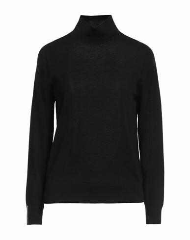 Peserico Woman Turtleneck Black Virgin Wool Cover