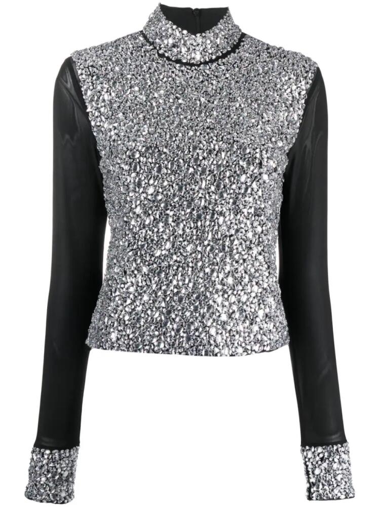 Gestuz GlitzaGZ crystal-embellished blouse - Black Cover