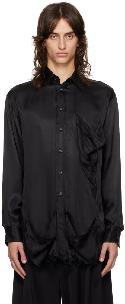 Edward Cuming Black Fringefall Shirt Cover