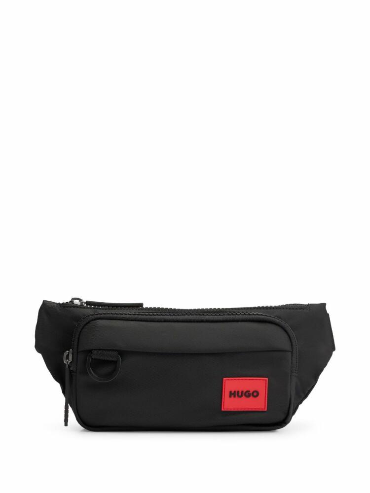 HUGO logo-appliqué belt bag - Black Cover