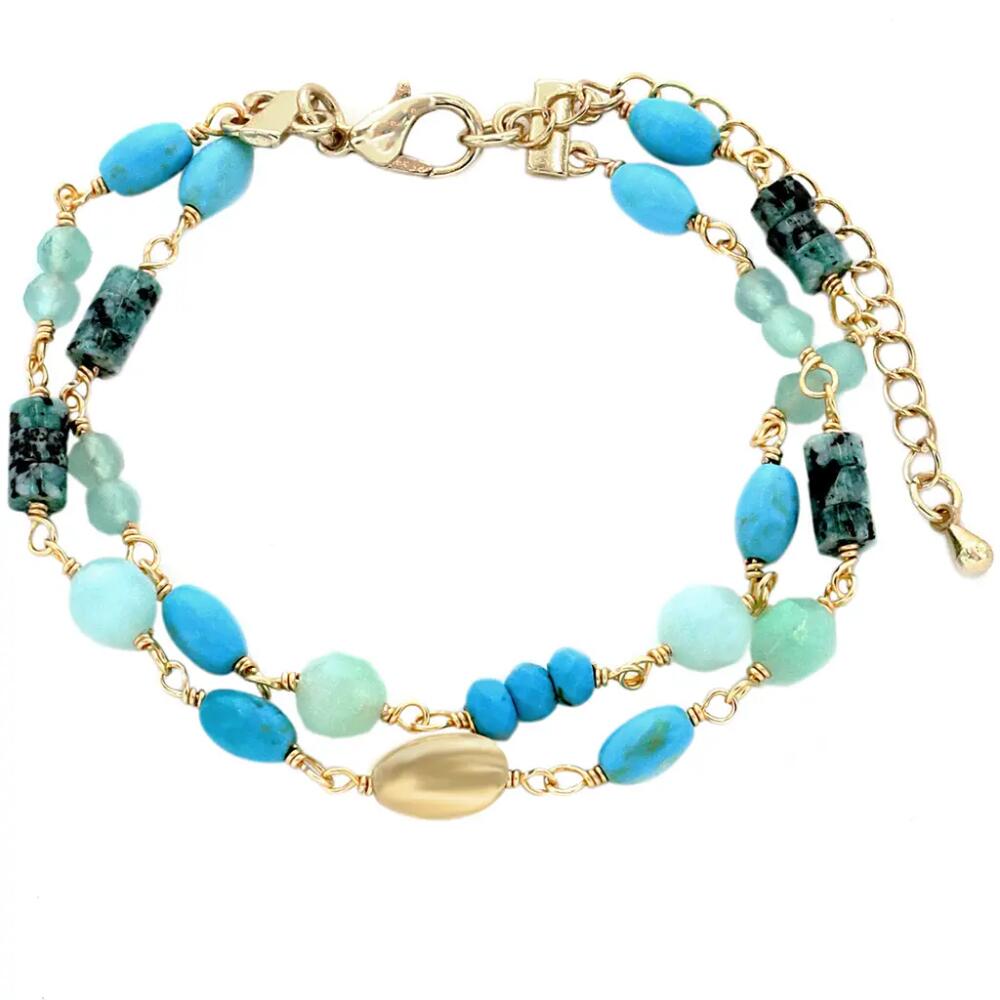 Panacea Semiprecious Stone Bead Bracelet in Turquoise Cover