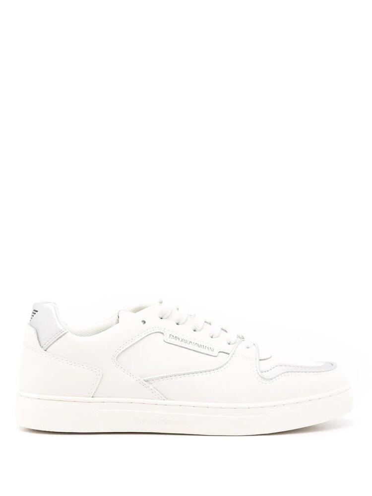 Emporio Armani contrast-trim low-top sneakers - White Cover