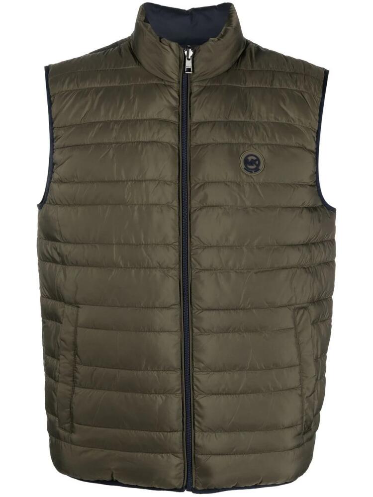 Michael Kors logo-plaque quilted gilet - Green Cover