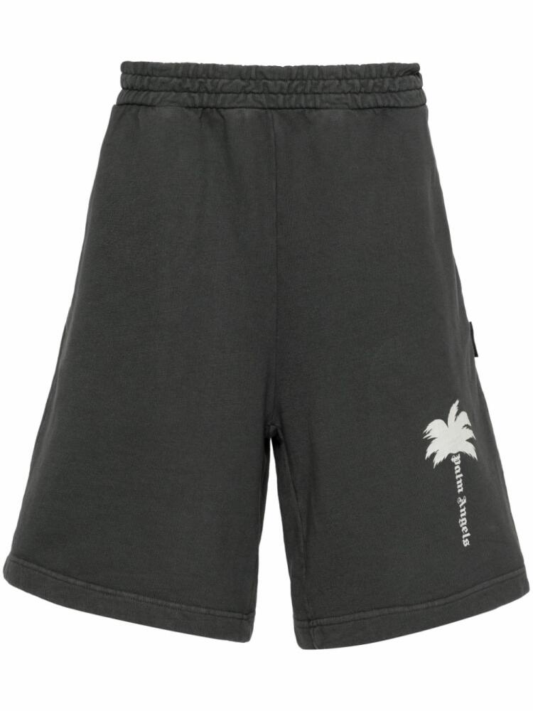 Palm Angels Palm Tree-print track shorts - Grey Cover