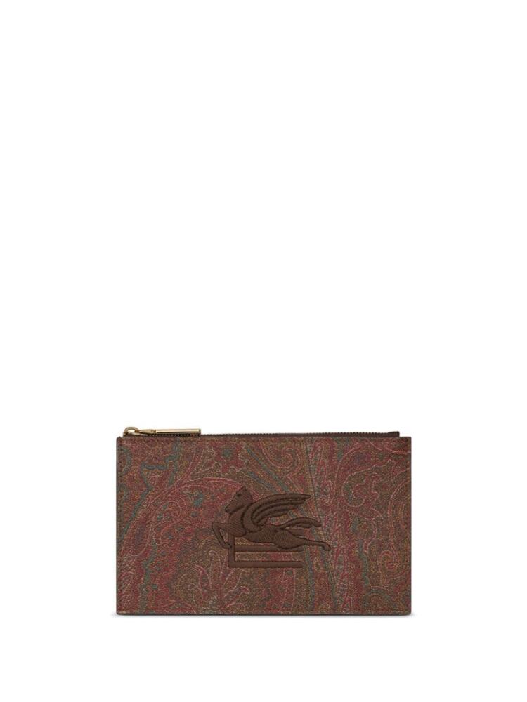 ETRO paisley-print cotton-blend wallet - Brown Cover