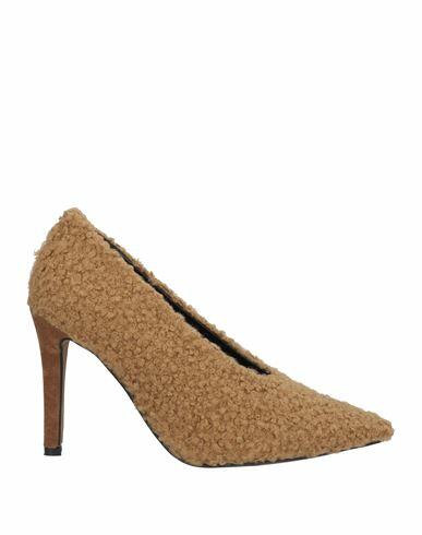 Giulia Neri Woman Pumps Camel Textile fibers Cover