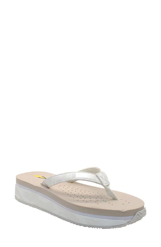 Volatile Untamed Flip Flop in White Camo Cover