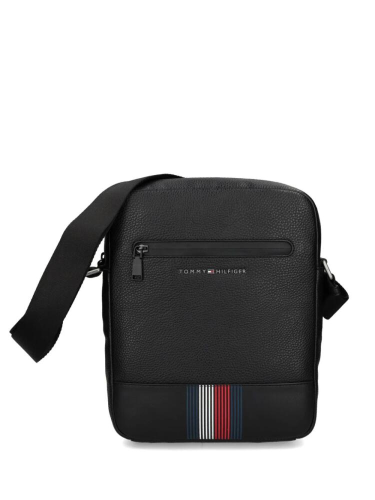 Tommy Hilfiger logo-stamp messenger bag - Black Cover