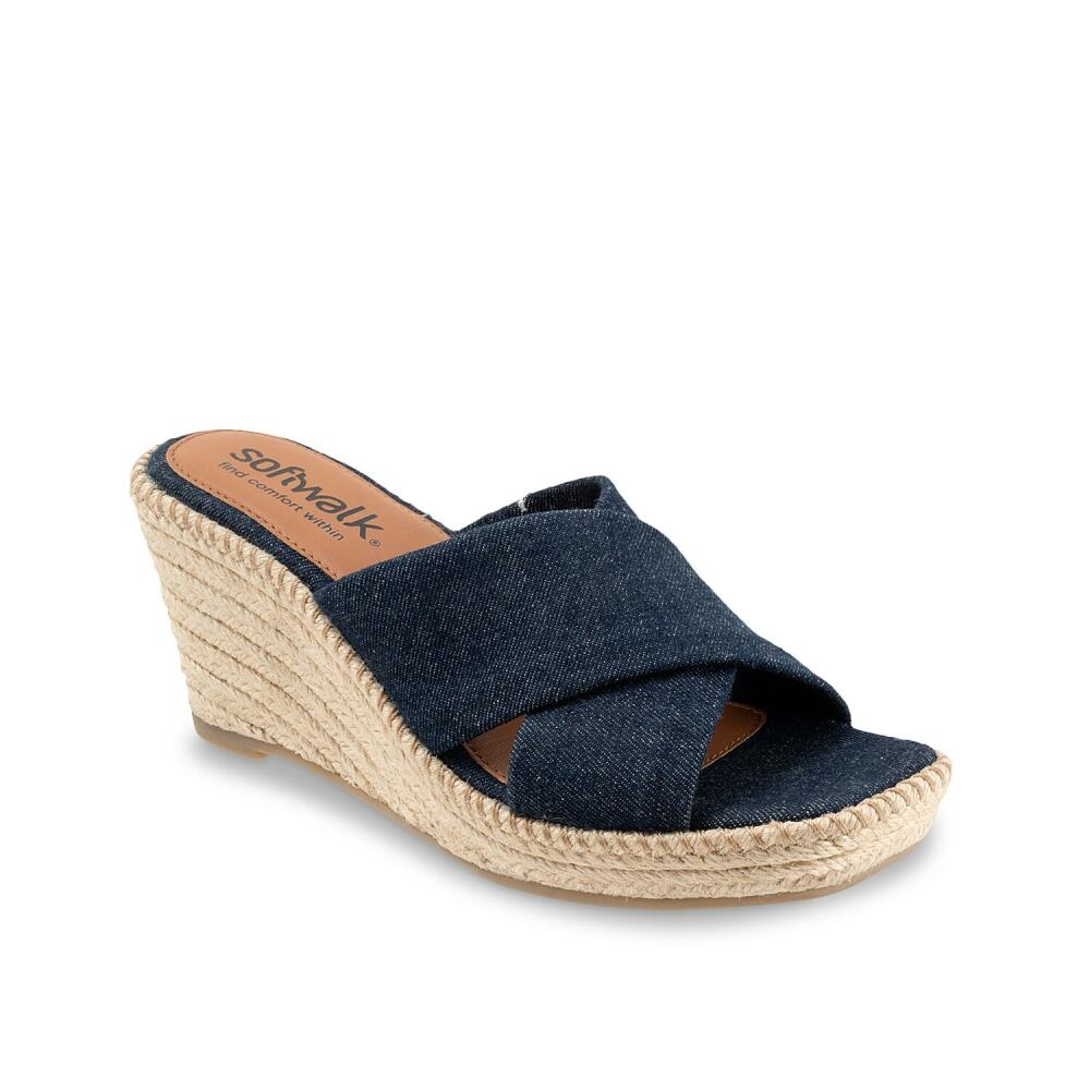 Softwalk Hastings Espadrille Wedge Sandal | Women's | Medium Blue Cover