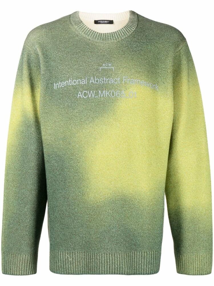 A-COLD-WALL* two-tone knit jumper - Green Cover