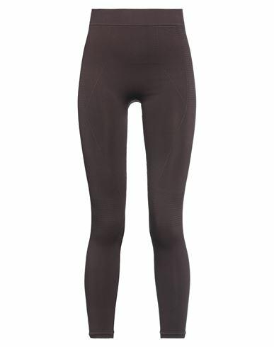 Rick Owens Woman Leggings Dark brown Polyester, Elastane Cover