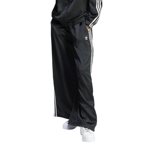 adidas Originals Satin Wide Leg Track Pants - Womens Black/White Cover