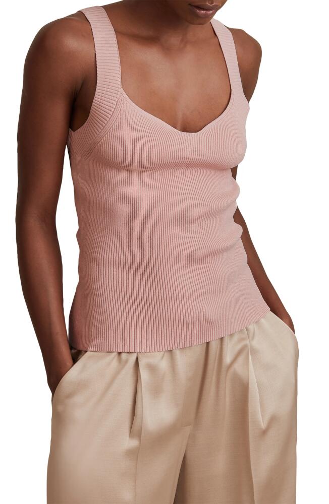 Reiss Dani Rib Tank in Blush Cover