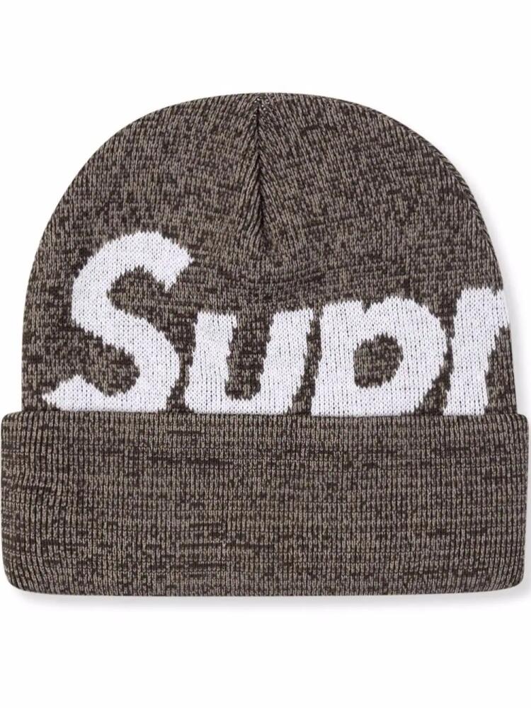 Supreme Big Logo beanie - Brown Cover