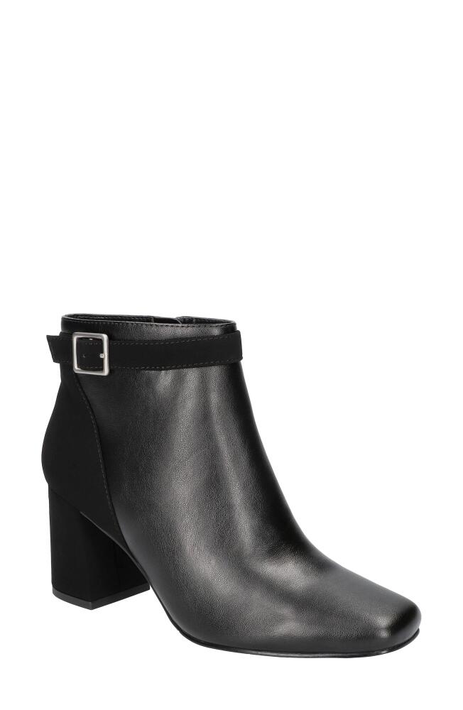 EASY STREET Winnipeg Block Heel Bootie in Black/Lamy Cover