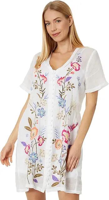 Johnny Was Nila Easy Breezy Tunic (White) Women's Clothing Cover