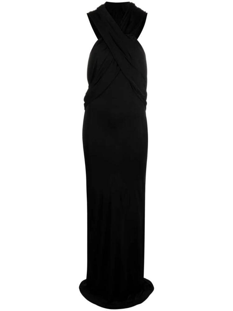 Saint Laurent hooded draped dress - Black Cover