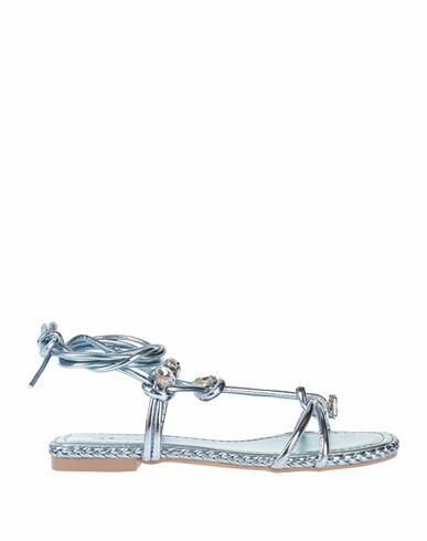 Alma En Pena. Woman Sandals Light blue Leather Cover