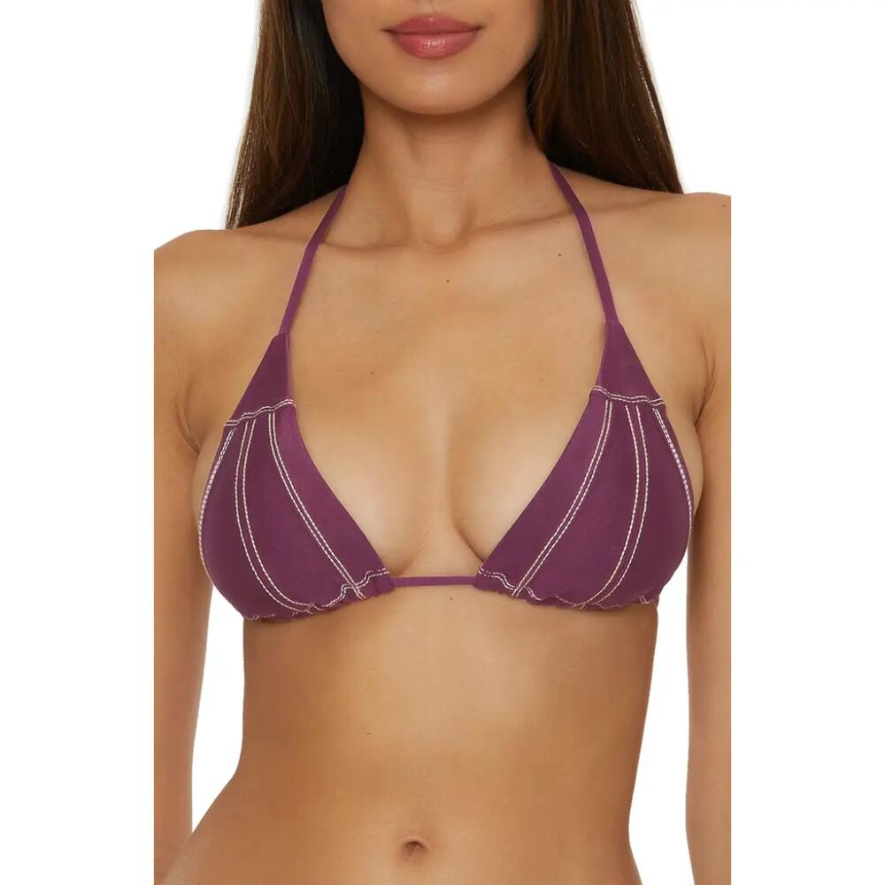 Becca Color Sheen Triangle Bikini Top in Aubergine Cover