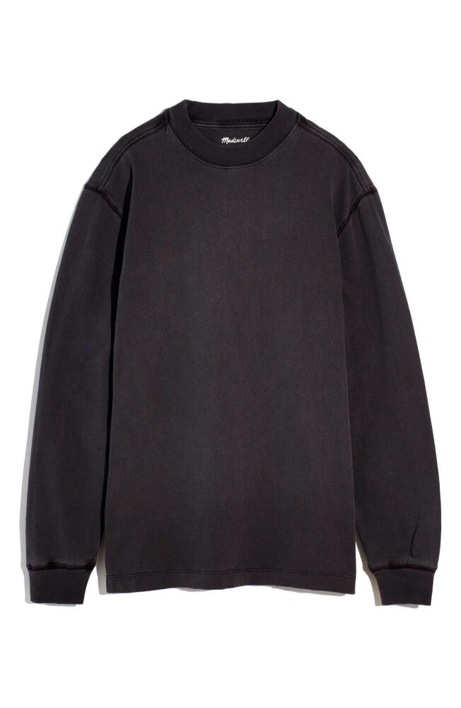 Madewell Rodin Mock Neck Sweater in Black Coal Cover