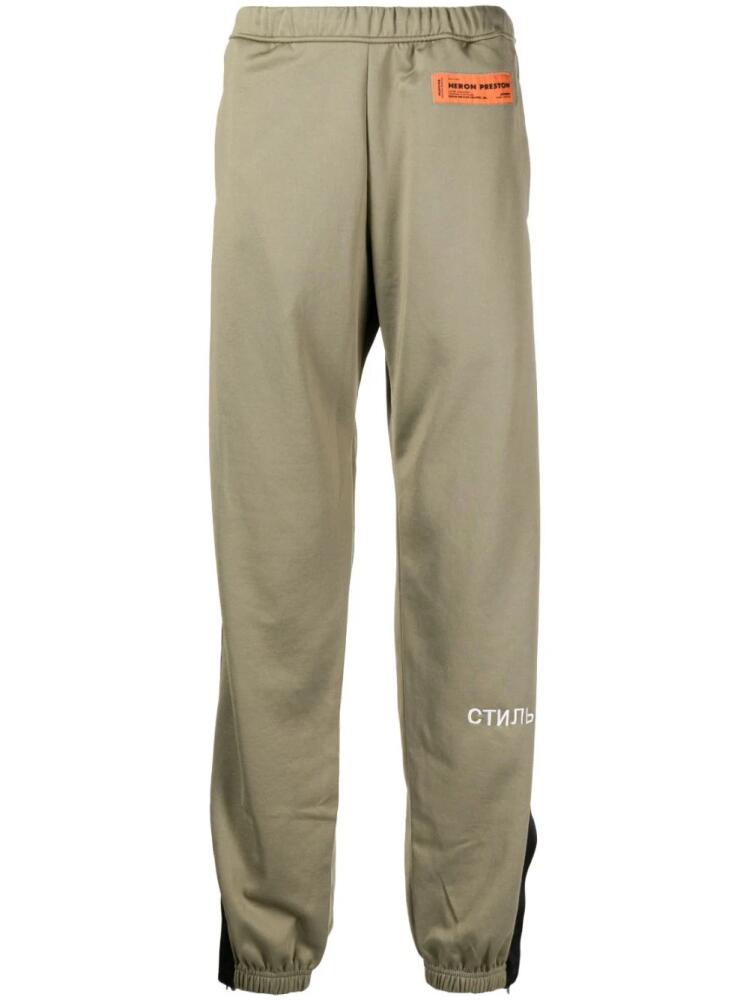 Heron Preston СТИЛЬ-logo track pants - Green Cover