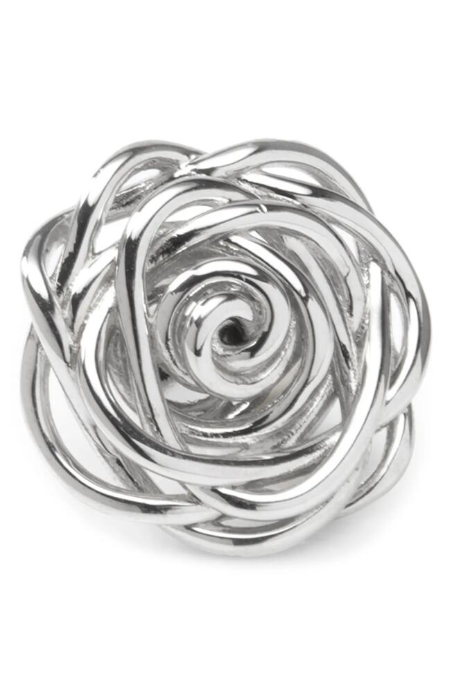 Cufflinks, Inc. Sterling Silver Rose Lapel Pin Cover