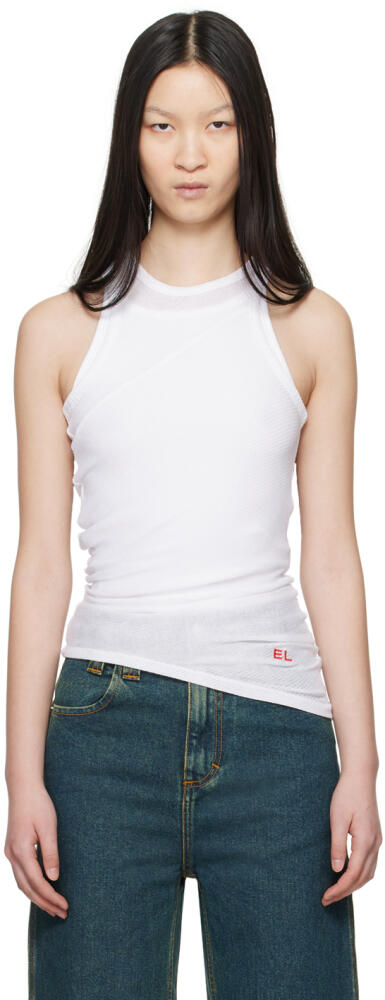 Eckhaus Latta White Spiral Tank Top Cover