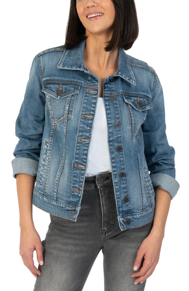 KUT from the Kloth Jacqueline Denim Jacket in Intensify With Med Cover