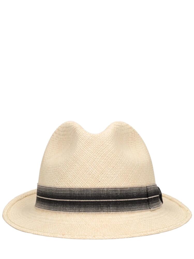 BORSALINO Trilby Straw Panama Hat Cover