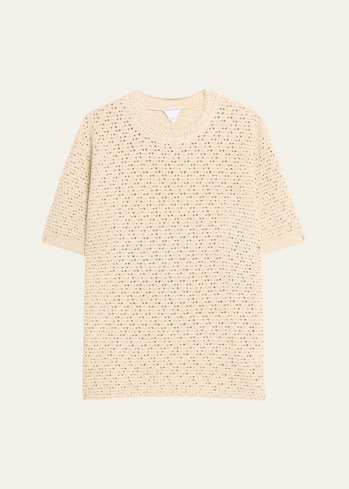 Bottega Veneta Men's Paper Textured Knit T-Shirt Cover