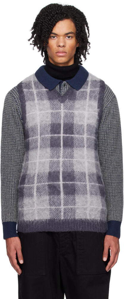 BEAMS PLUS Gray Check Vest Cover