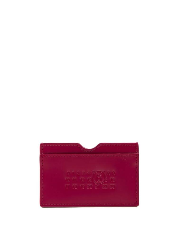 MM6 Maison Margiela Signature leather cardholder - Red Cover