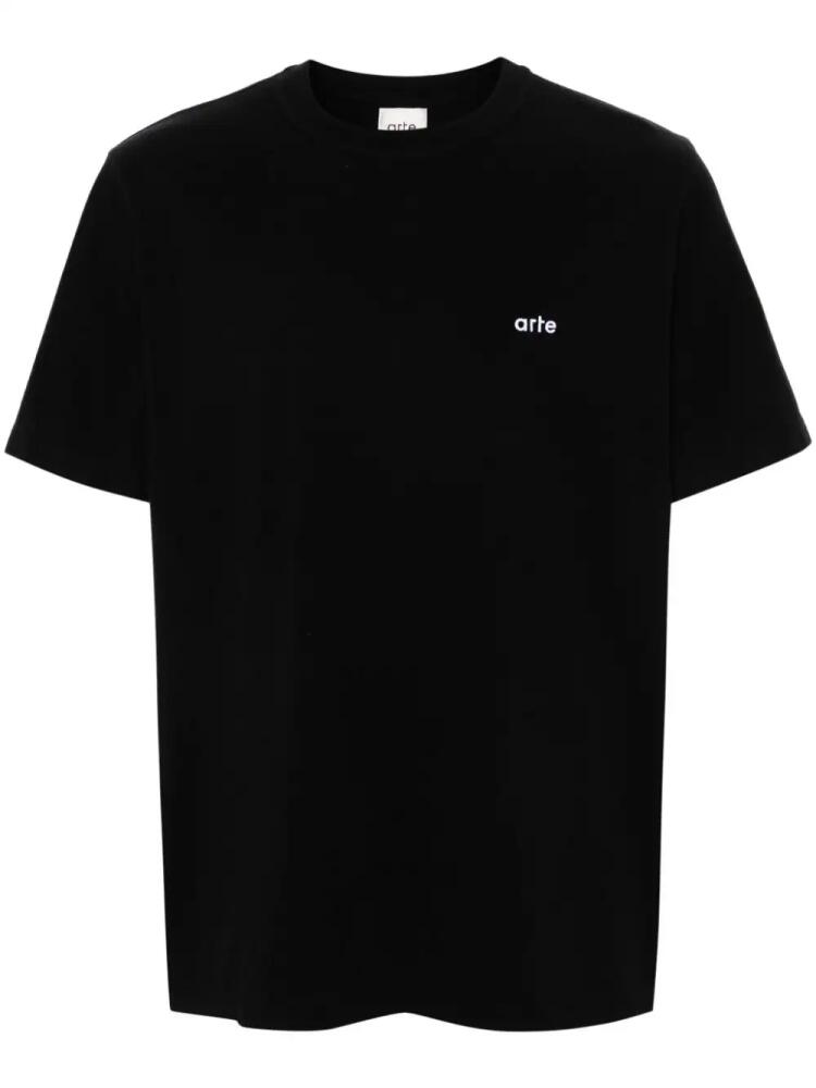 ARTE Flowers Back T-shirt - Black Cover