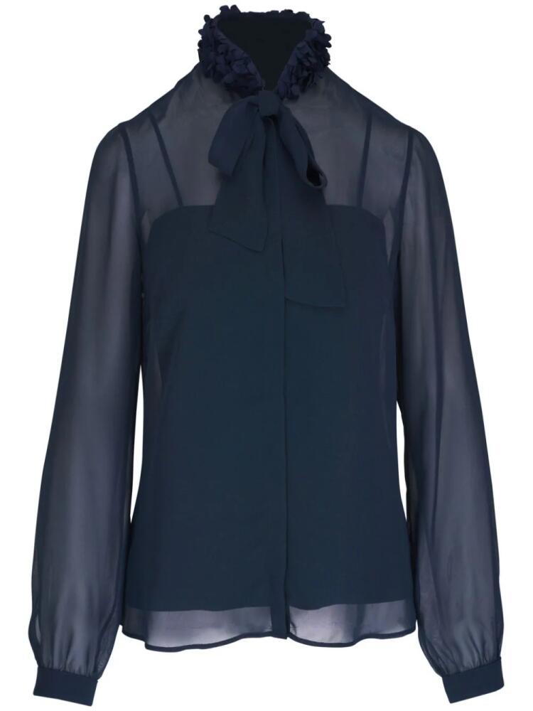 Akris Punto crepe blouse - Blue Cover