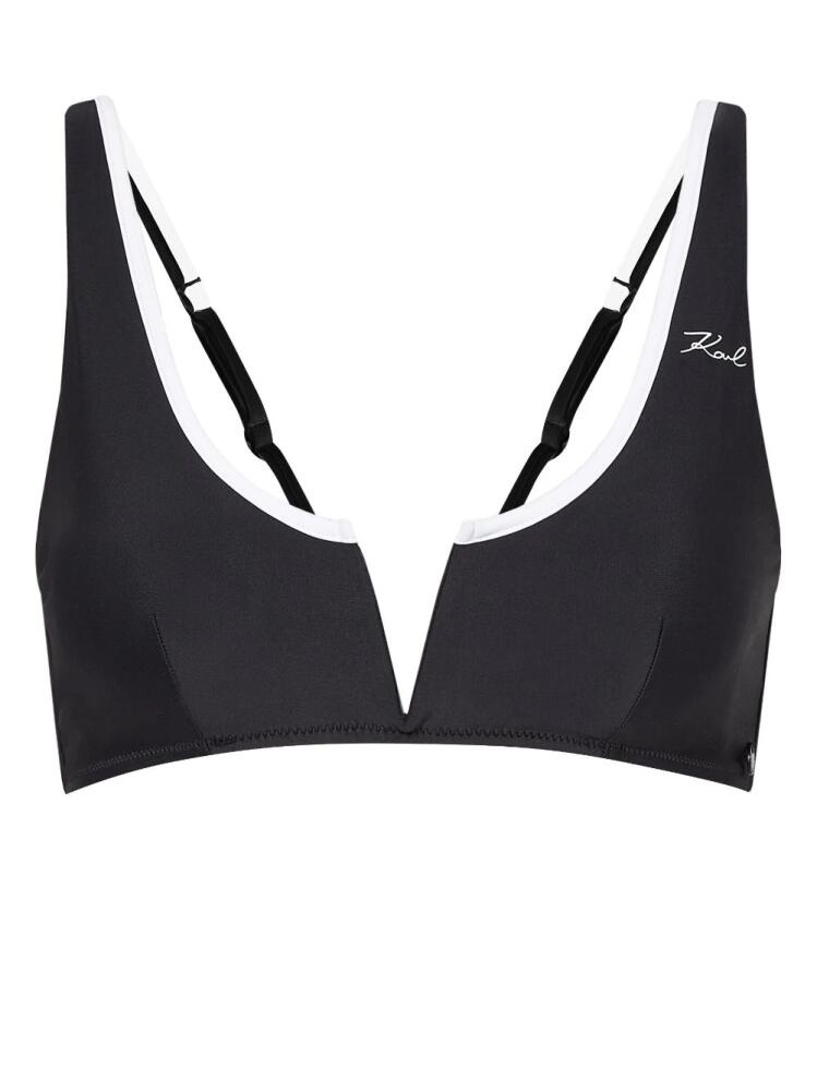 Karl Lagerfeld Karl Dna Binding Bandeau bikini top - Black Cover