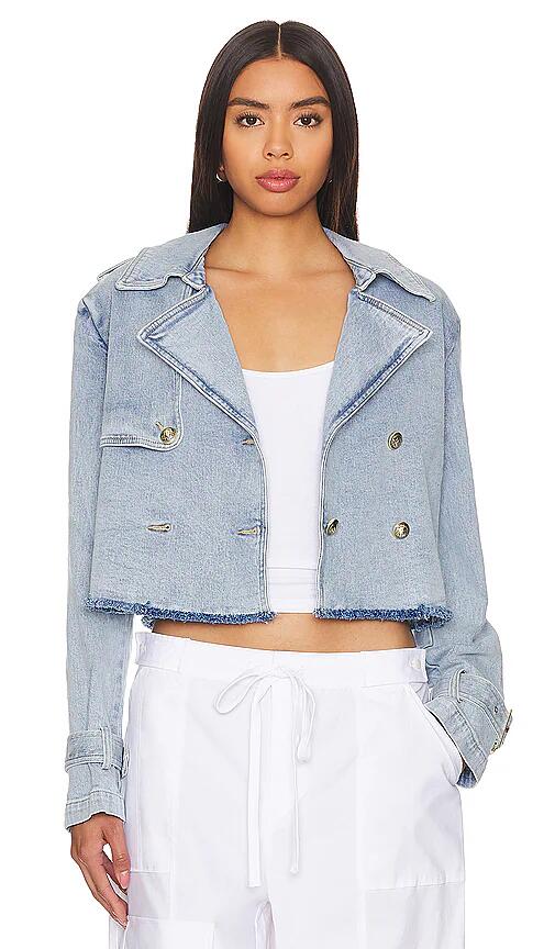 Generation Love Camila Denim Trench Coat in Blue Cover