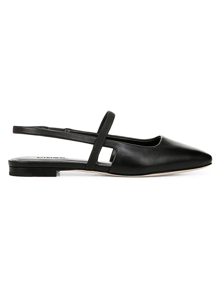 Vince Women's Bernice Leather Slingback Flats - Black Cover