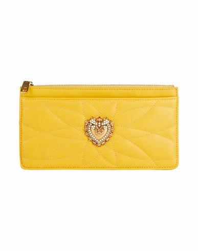 Dolce & gabbana Woman Wallet Mustard Leather Cover