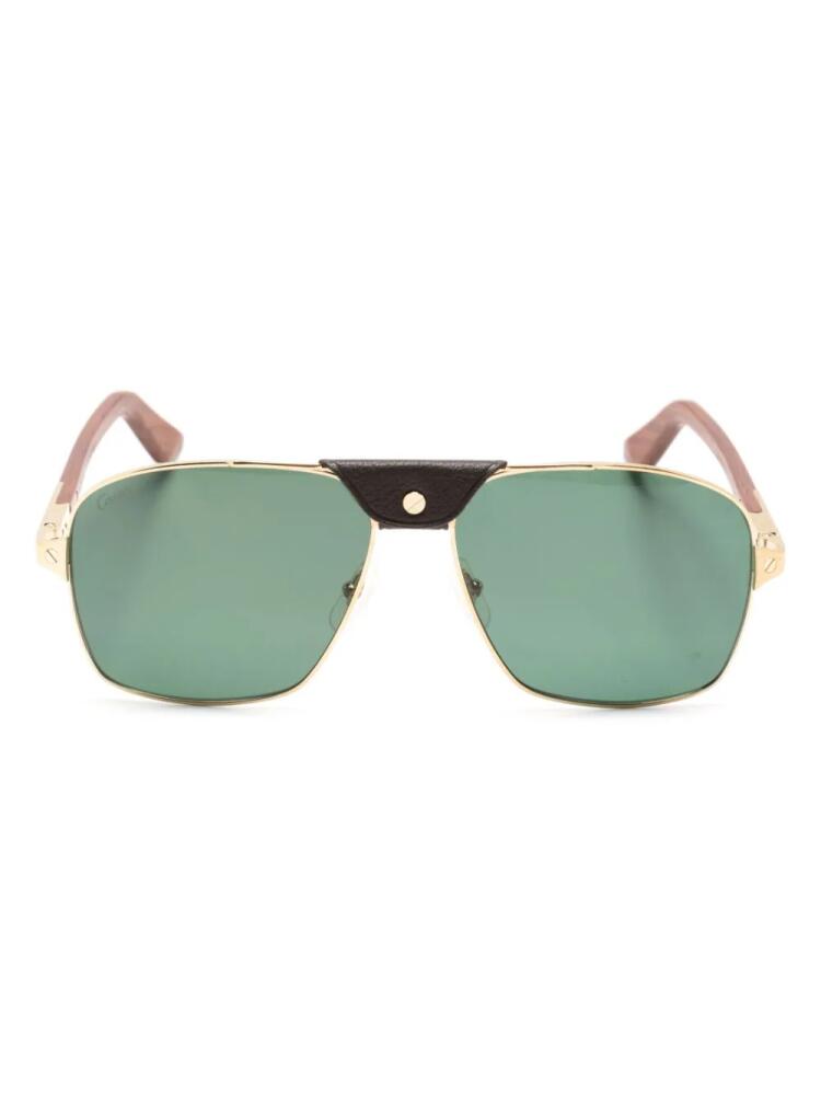 Cartier Eyewear pilot-frame sunglasses - Gold Cover