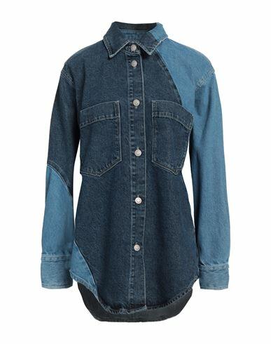 Only Woman Denim shirt Blue Cotton Cover