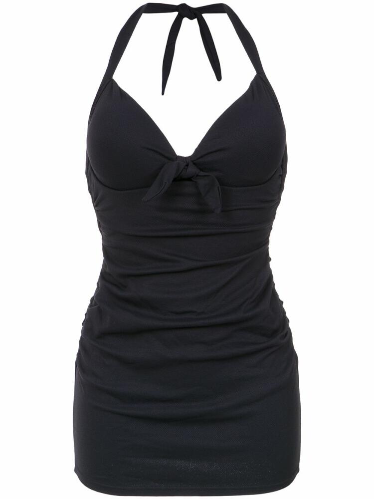 Amir Slama draped swimsuit - Black Cover