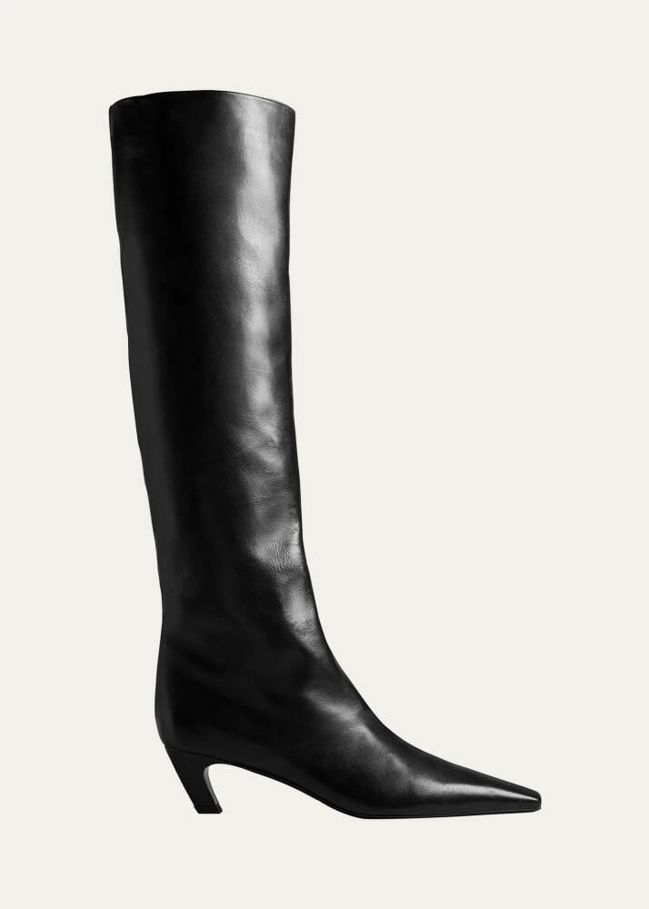 Khaite Davis Slouchy Leather Knee Boots Cover