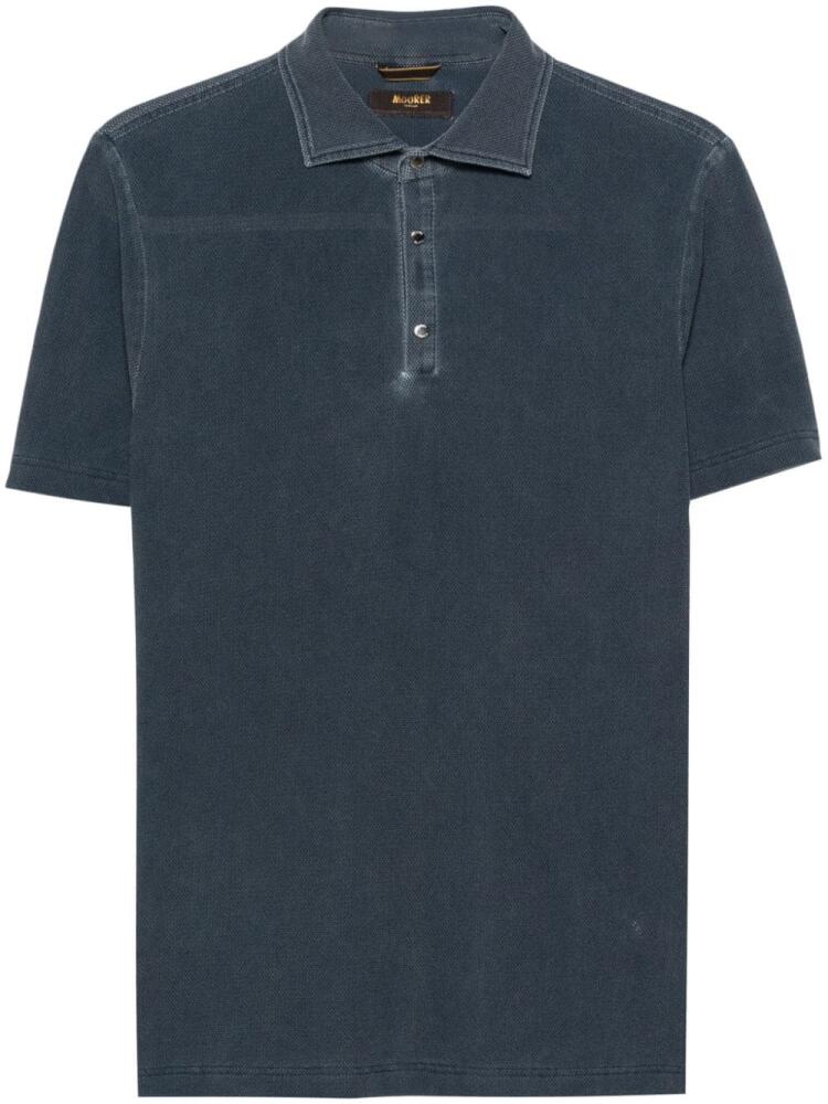 Moorer piqué polo shirt - Blue Cover