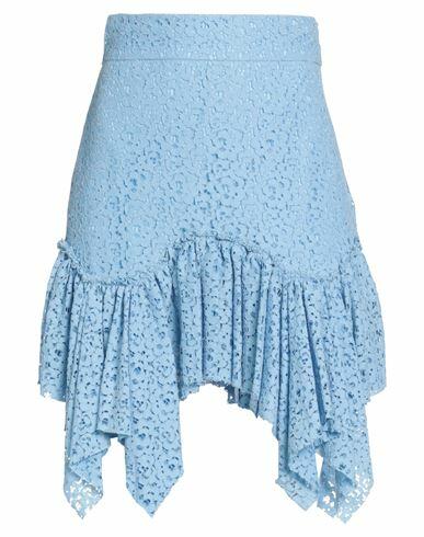 Amen Woman Mini skirt Sky blue Cotton, Polyamide Cover