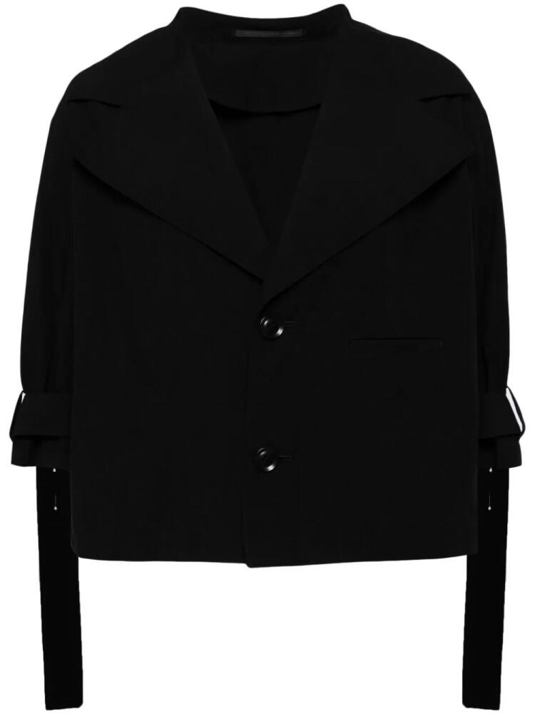 Y's wide-lapels cotton blazer - Black Cover