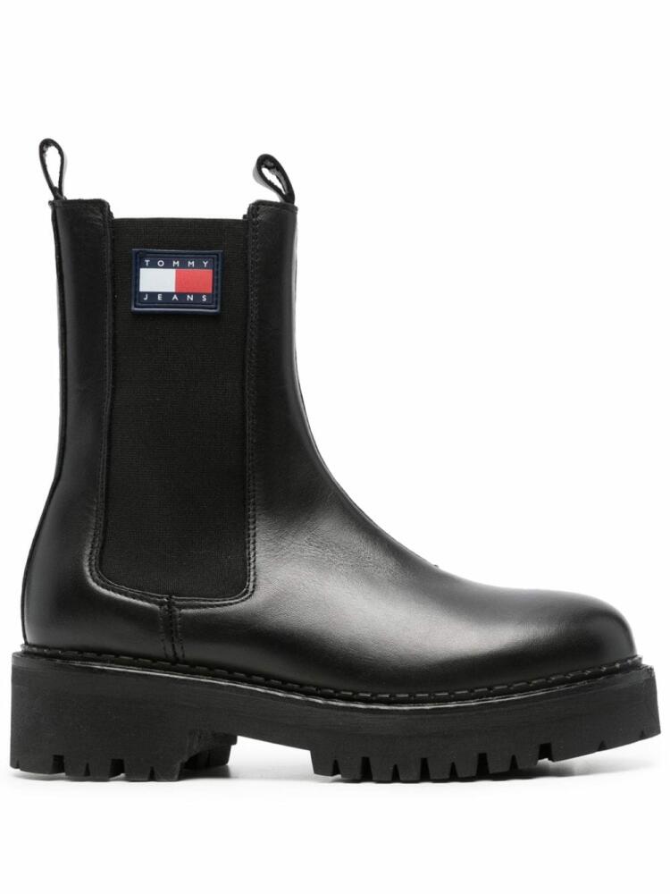 Tommy Jeans Urban 50mm leather boots - Black Cover