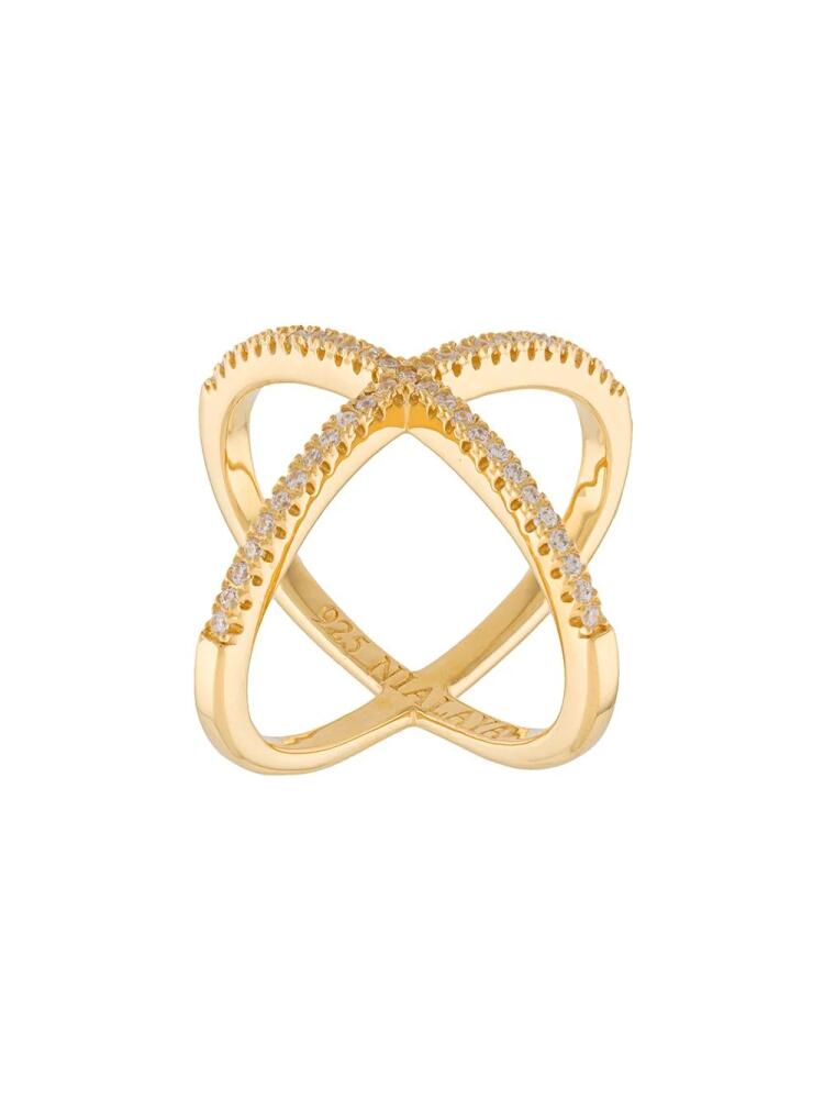 Nialaya Jewelry crossover ring - Yellow Cover