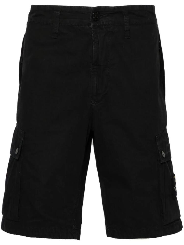 Stone Island Compass cotton cargo shorts - Blue Cover