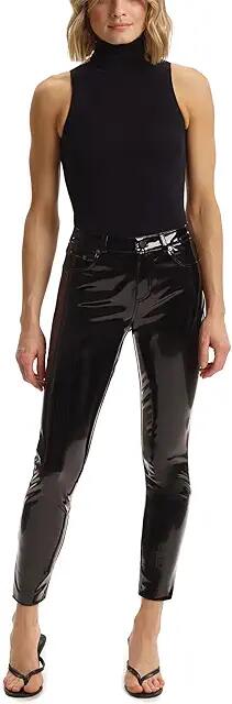 Commando Faux Patent Leather Five-Pocket Pants SLG72 (Black) Women's Clothing Cover