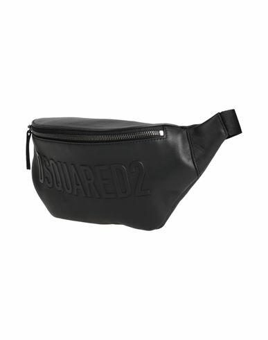 Dsquared2 Man Belt bag Black Leather Cover